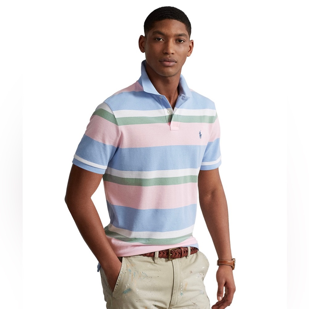 Polo Ralph Lauren
Men's Classic-Fit Striped Mesh Polo shirt